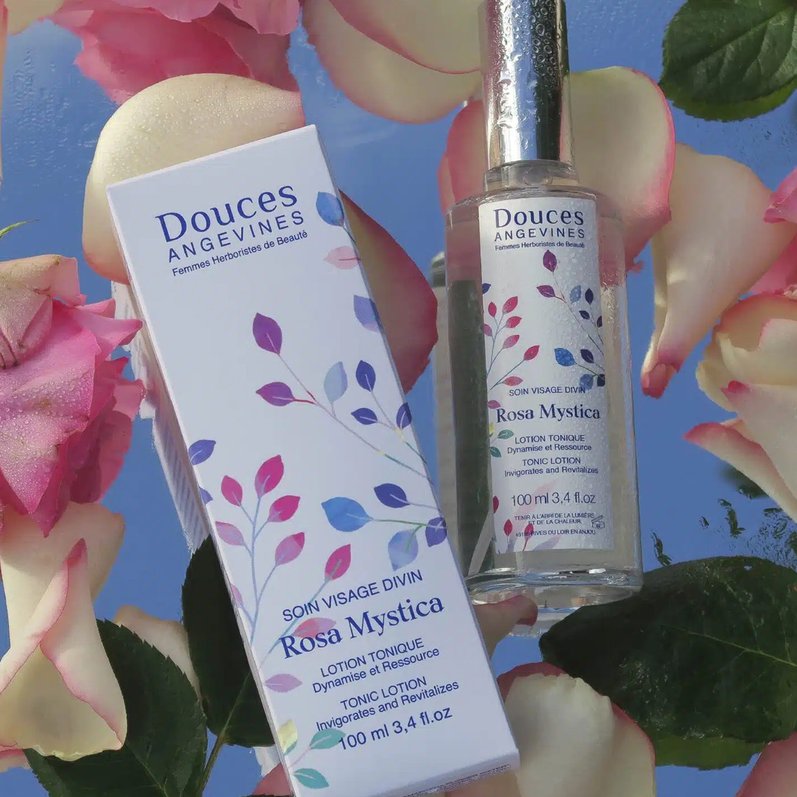 Nous utilisons des produits de la marque Douces Angevines, des cosmétiques bio, naturels et artisanaux, durant nos soins du visage à l'institut Le Cocon à Ballaison.